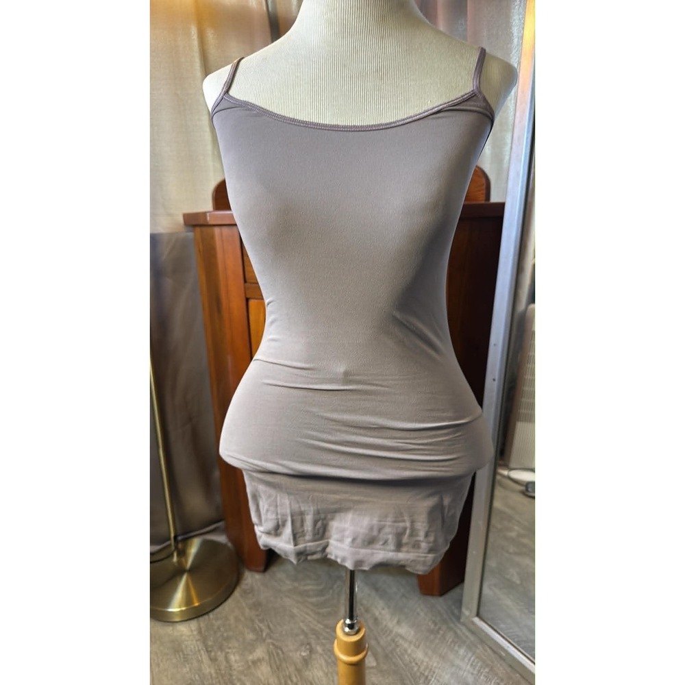 SO Favorite Seamless Cami Womens XS Grey Adjustable Strap Tank Top Layering